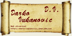 Darko Vukanović vizit kartica